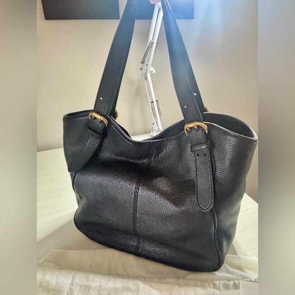 Marc by Marc Jacobs Petal to the Metal Black Leather Tote Shoulder Bag - Picture 4 of 13